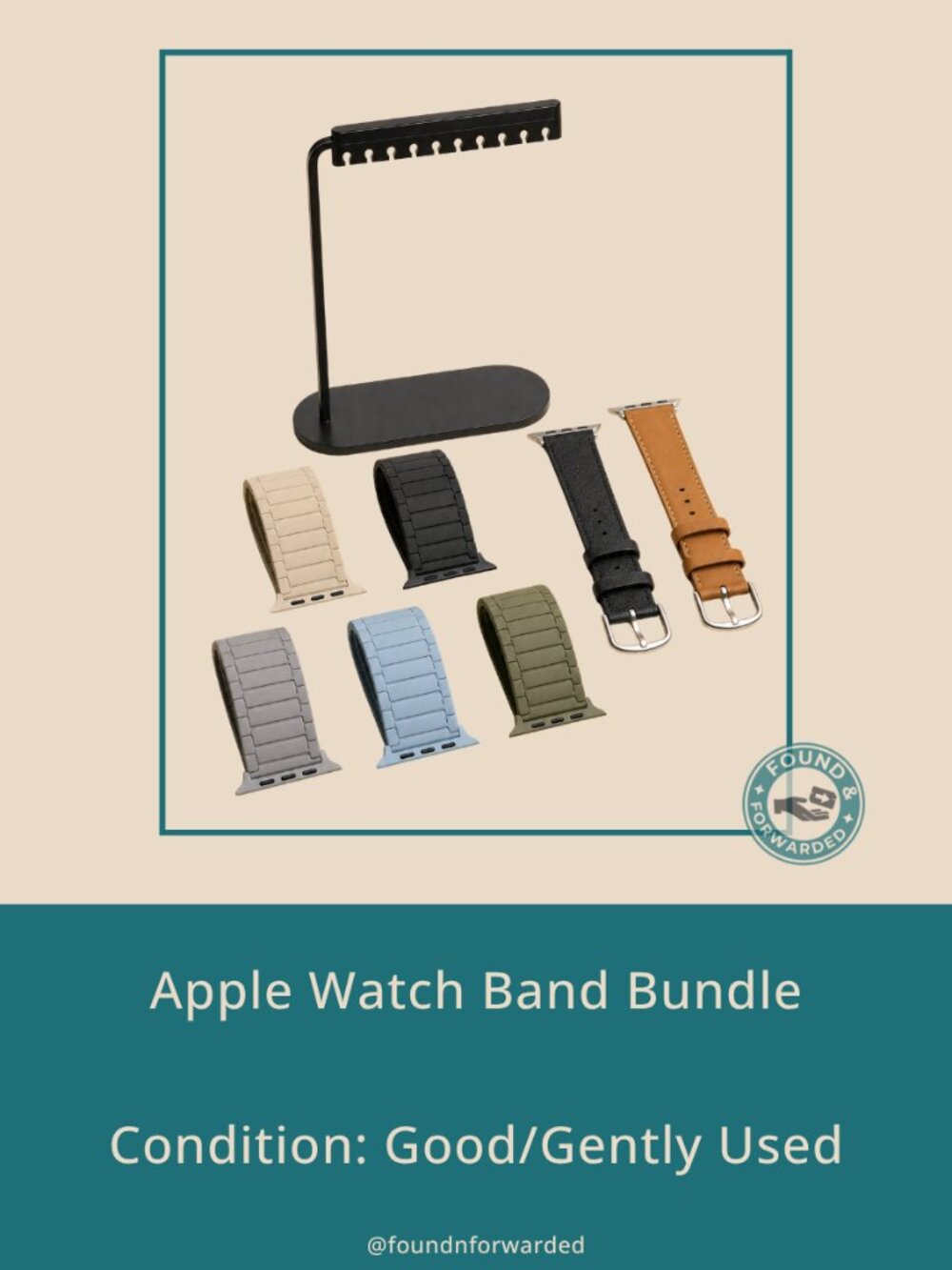 Apple Watch Band Bundle 7 Bands Plus 10-Hook Organizer Stand